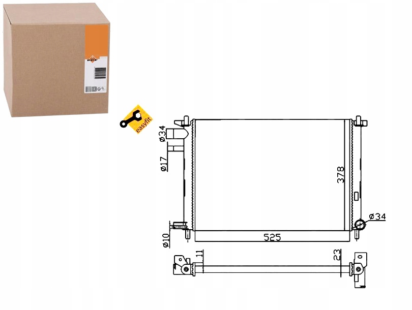 Купити Nrf54667 радіатор ford fiesta 1,8d 95-