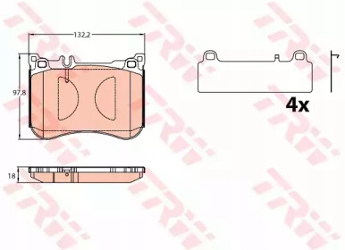 фото №1, Тормозные колодки тормозной. mercedes w222 s-klasa 13- перед