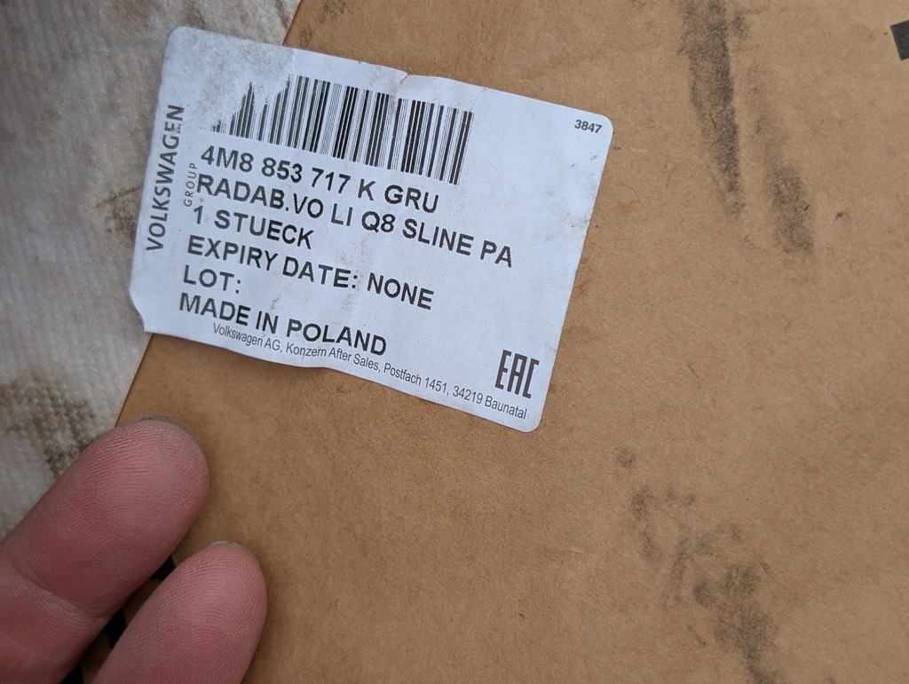 фото №14, Audi rsq8 q8 sq8 4m8 молдинг крыла левый перед 4m8853717k nowa оригинал