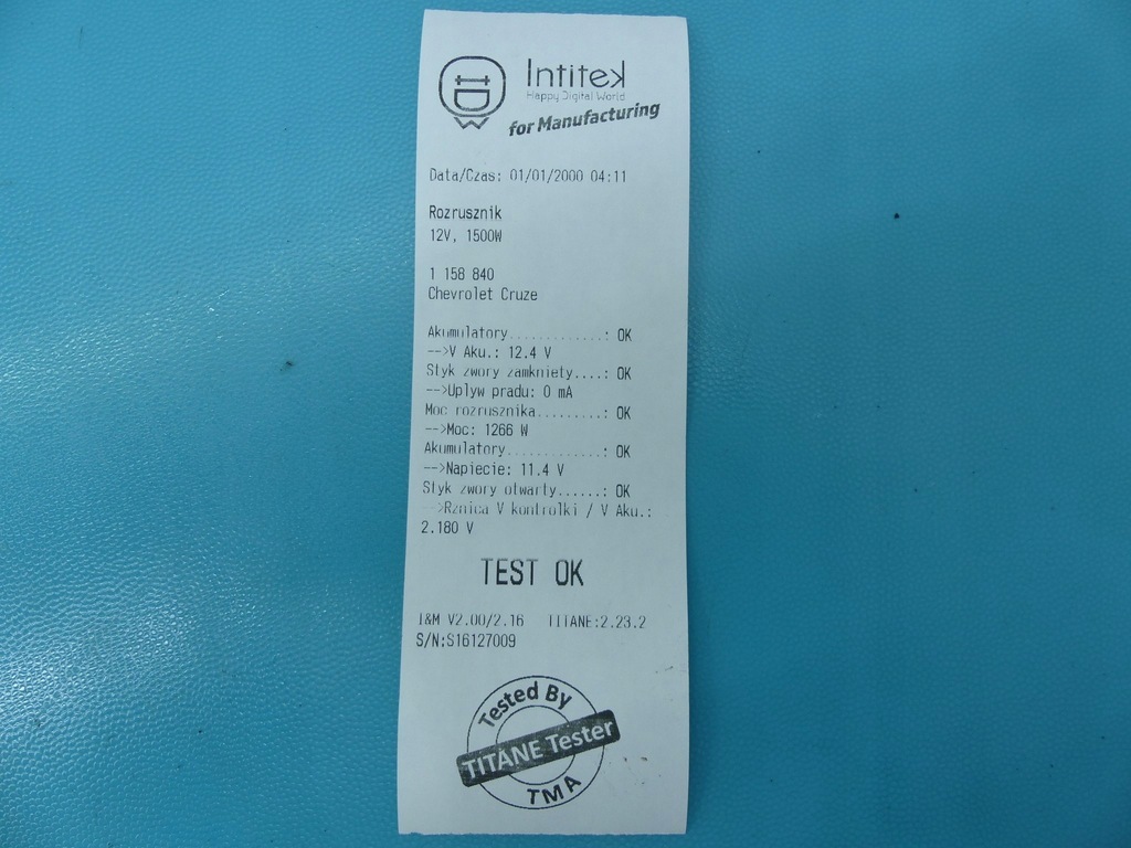 фото №5, Test стартер chevrolet cruze 1.8 16v