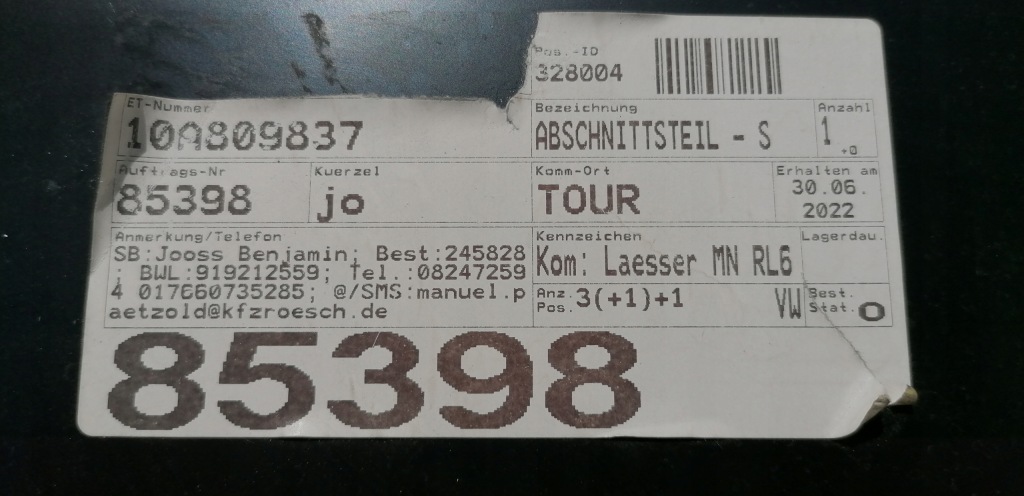 фото №11, Vw id.3 id3 крыло левый задняя задний 10a809837 19r-