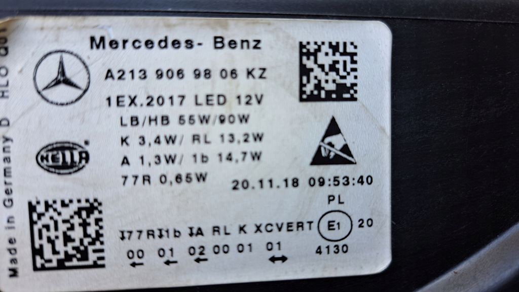 фото №6, Mercedes e-klasa w213 full led лампа передняя