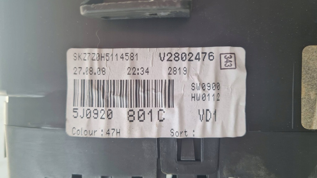 фото №7, Приборы счетчик skoda praktik roomster 1.4 tdi 5j0920801c europa