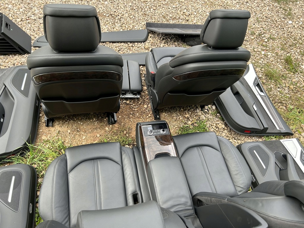 фото №14, Сидіння шкіра sokórzane чорні з підігрівом електрика audi a8 d4 4h0