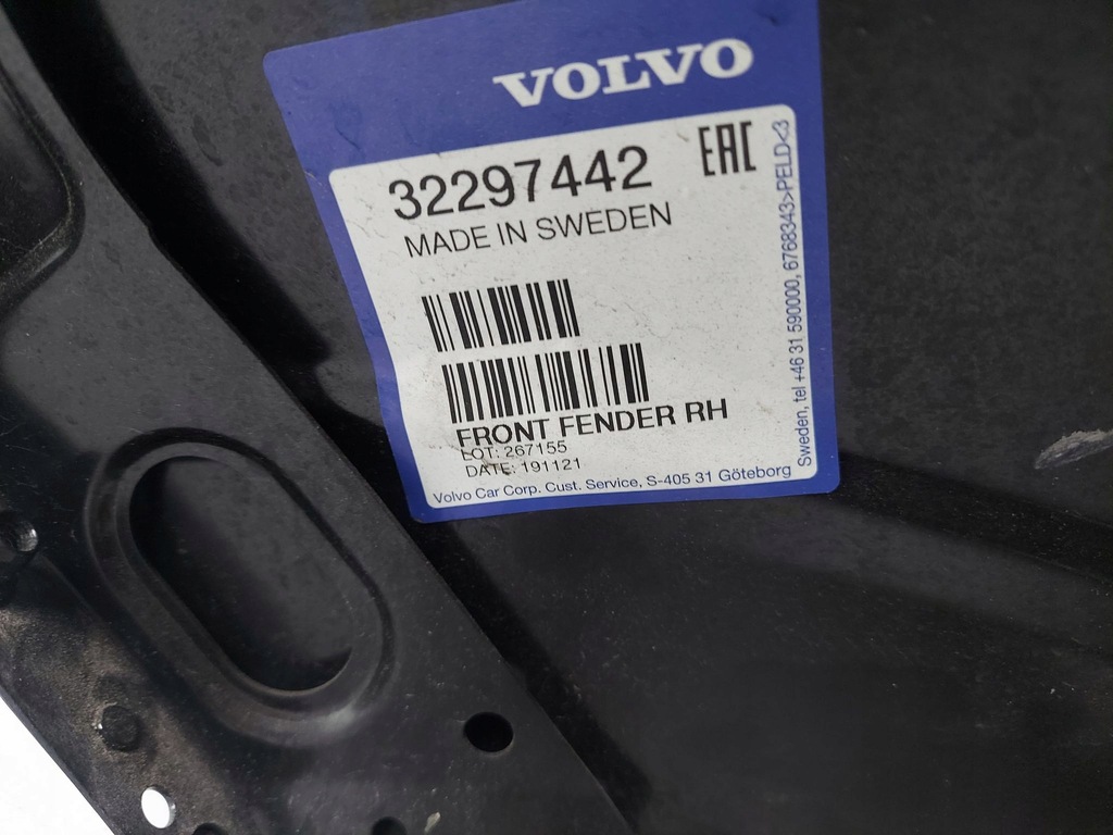 фото №11, Передній правий крила volvo xc60 18- оригінальний номер 32297442