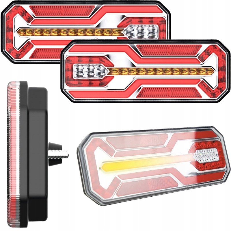 фото №15, Лампа задняя комбинированная led динамический 5 функций набор 2szt лампа 12/24v neon