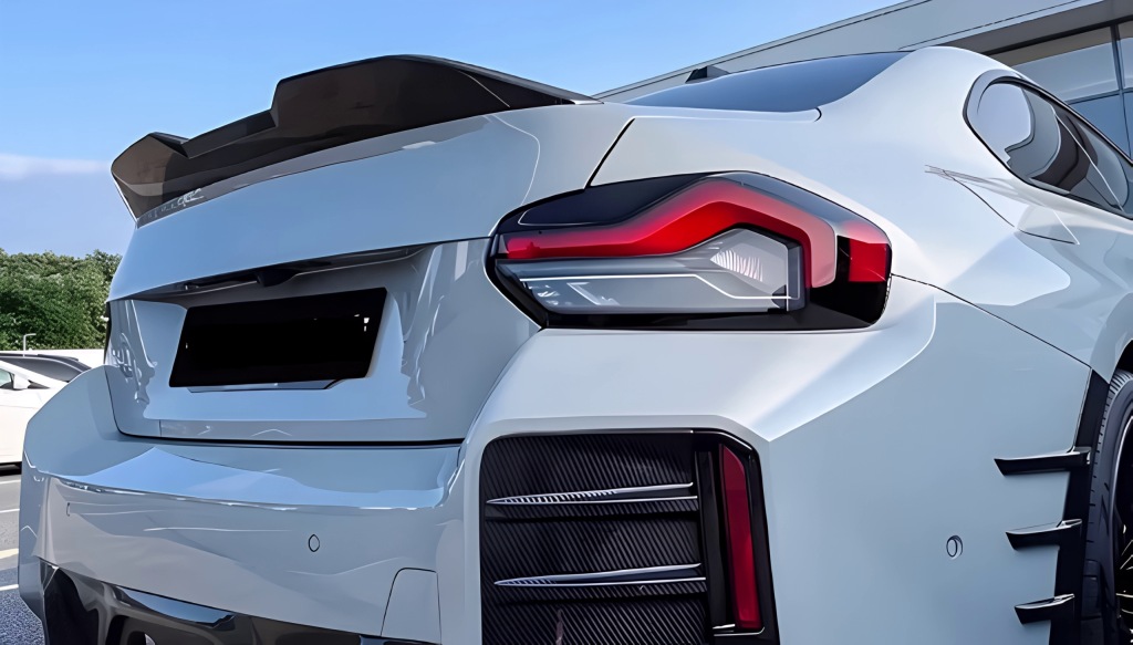 фото №8, Спойлер bmw g42 m2 g87 coupe 2022+ спойлер mp style чёрный блеск