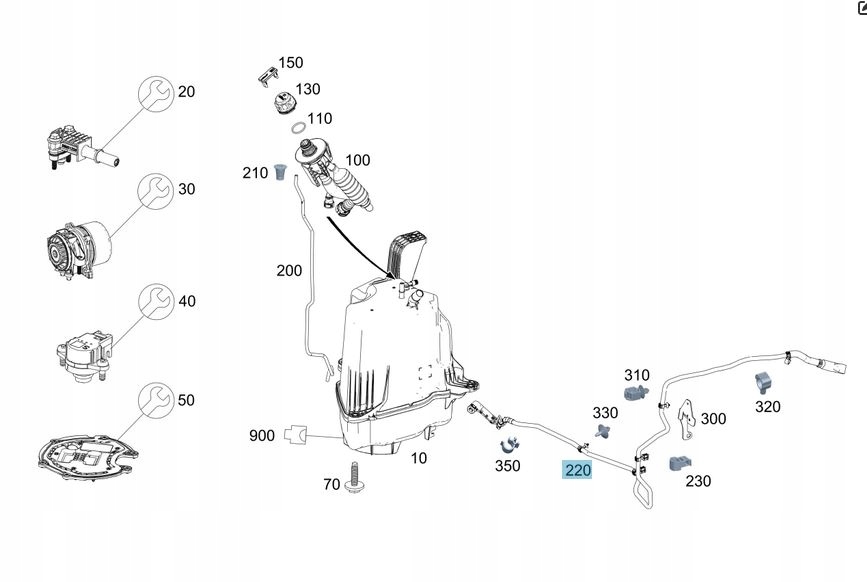Шланг патрубок adblue mercedes sprinter 907 910 Оригінал
