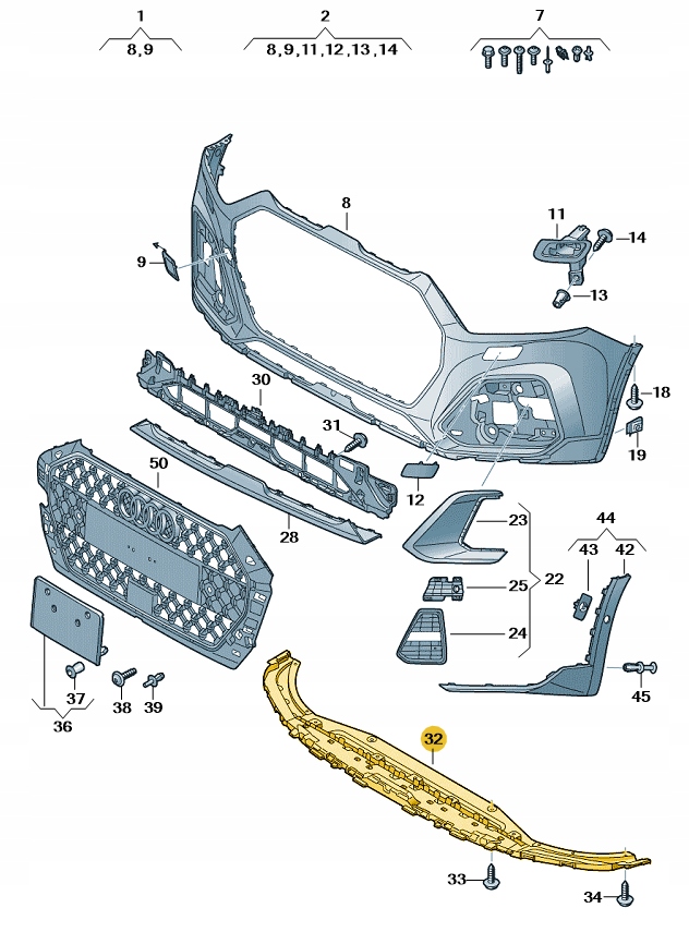 Купить Element замыкающий защита бампера перед audi a1 aso оригинал nowa