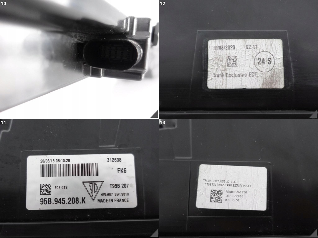 Porsche macan 95b рестайлінг  18- фара накладка led задній європа Доставка