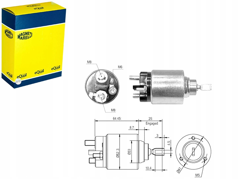 фото №1, Вимикач електромагнітний, стартер magneti marelli 940113050010
