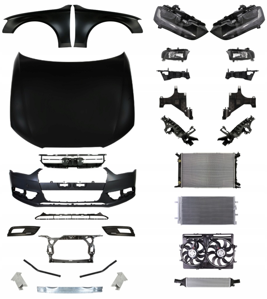 Купить Audi a4 b8 11-16 бампер pas капот решётка радиатора