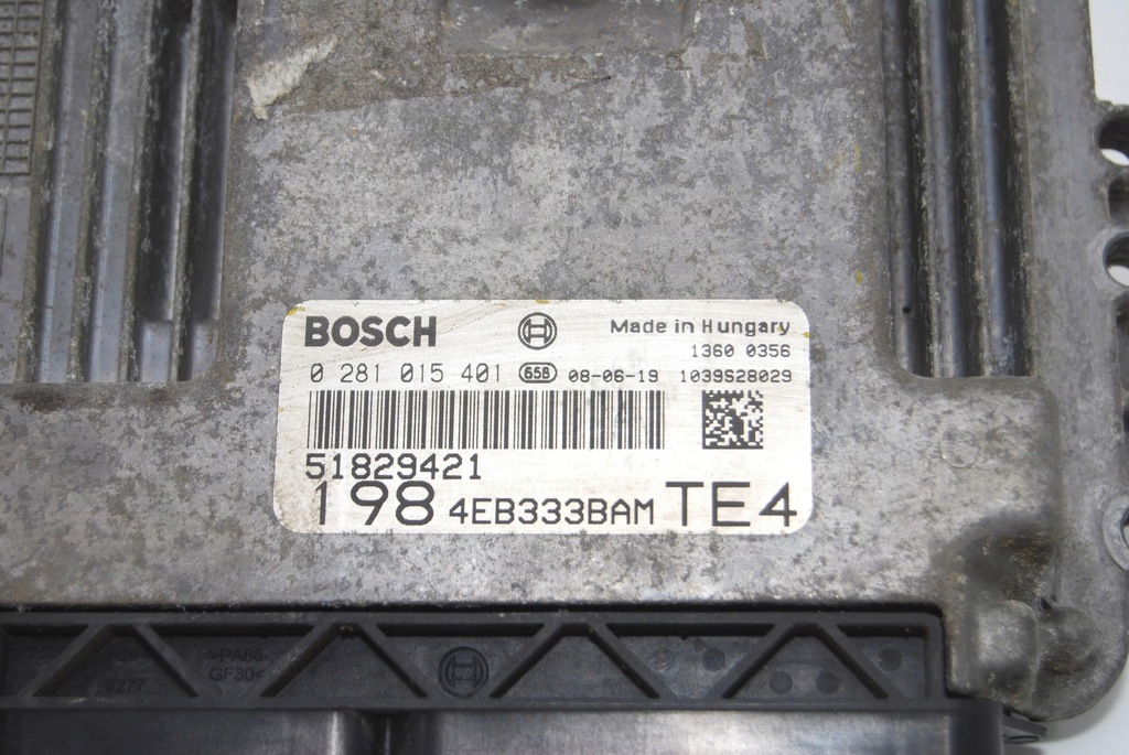 фото №7, Бортовий комп'ютер блок керування двигуна fiat bravo 2 ii 1,6 0281015401 51829421 te4