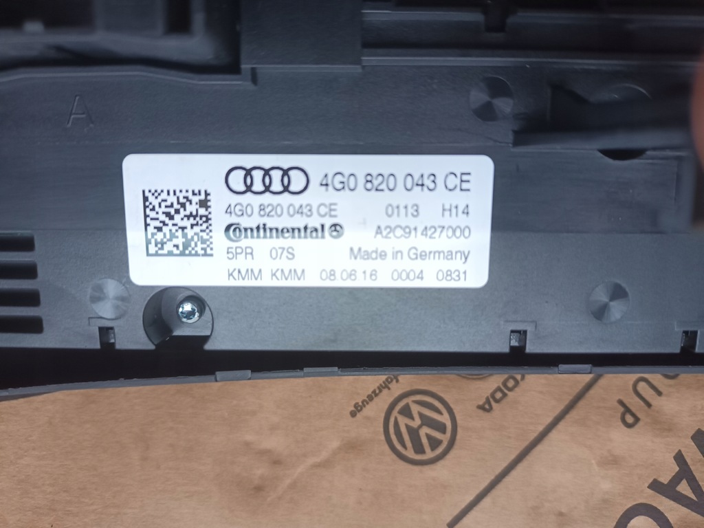 фото №12, Панель кондиционера климатроник вентиляция подогрев audi a6 c7 4g0820043ce