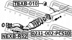 фото №3, Nexb-r52 febest кронштейн глушителя nissan teana j31 20