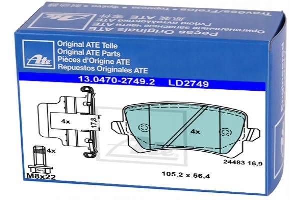 фото №1, Гальмівні колодки гальмівні задня vw scirocco iii 1.4 tsi 2.0