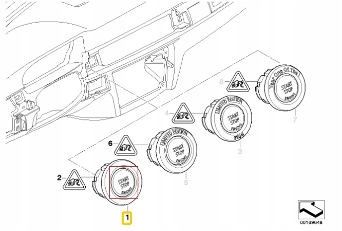фото №10, Кнопка запуск / стоп bmw e90 e91 e87 e60 e84 e70