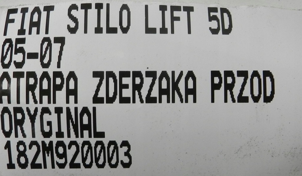 фото №7, Решётка радиатора решётка радиатора бампера перед передний fiat stilo lift 04-07 3d 5d