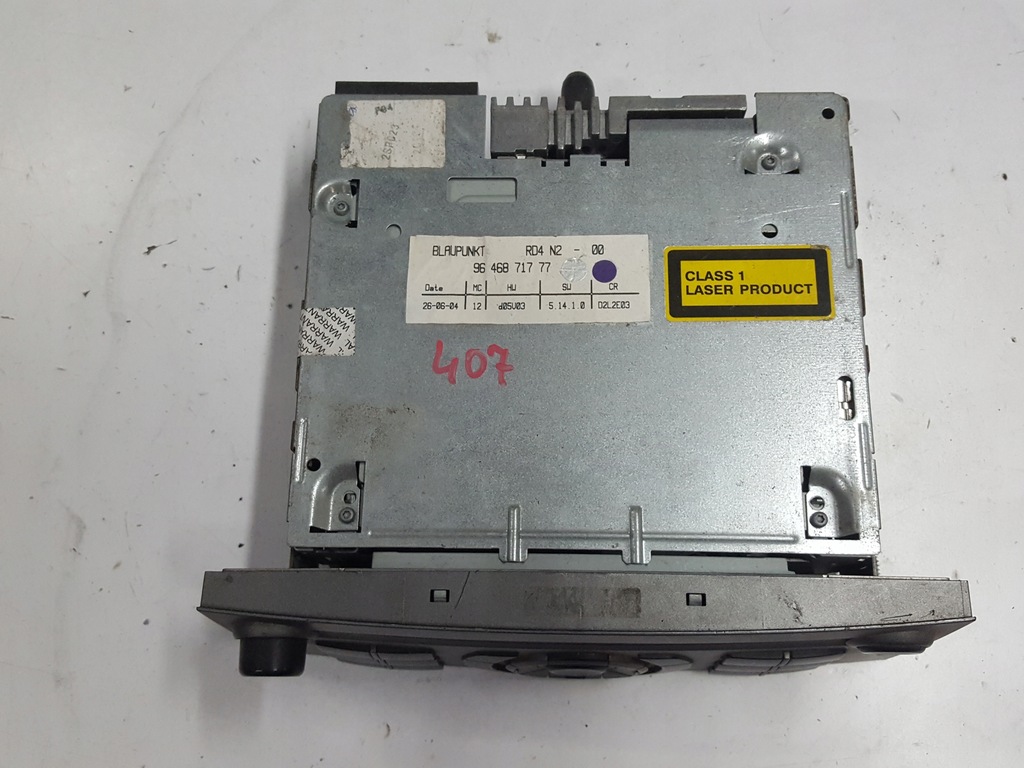 фото №2, Peugeot 407 04r- радіо cd радіопрогравач 9646871777