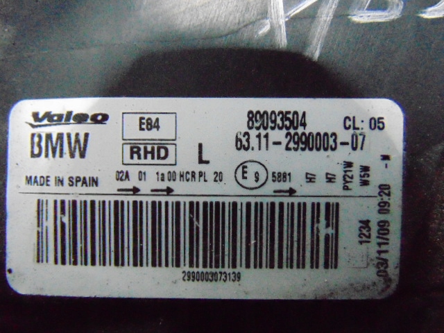 фото №12, Bmw e84 x1 лампа лампы перед передняя левая правая 2990003 2990004