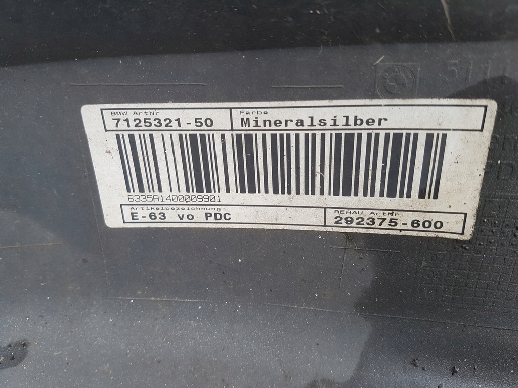 фото №11, Bmw 6 e63 e64 03-05r бампер перед pdc омыватель