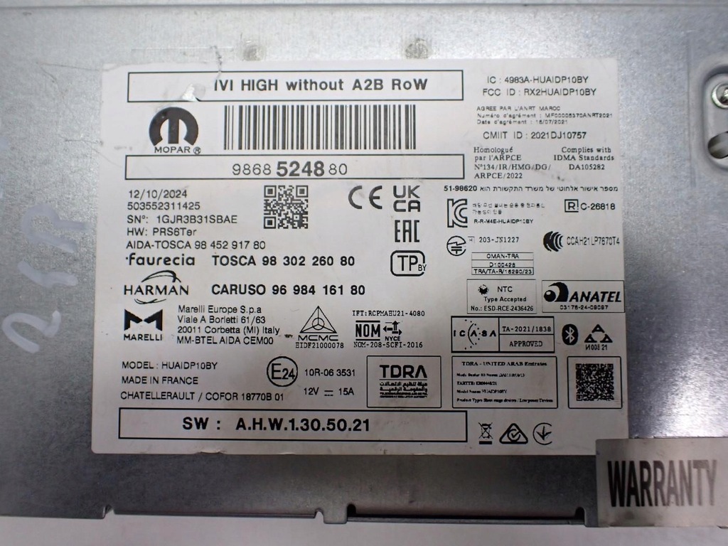 фото №8, Навігація navi радіо заводська оригінал 9853114580 opel corsa f 24r