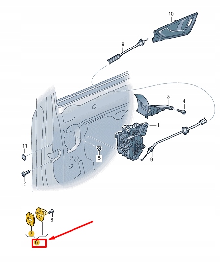 фото №1, Audi q4 e-tron передня частина door lock striker plate 10a837767