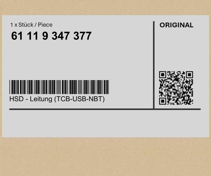 фото №1, Шланг hsd tcb-usb-nbt bmw 3 f34 4 f32 f33 f36