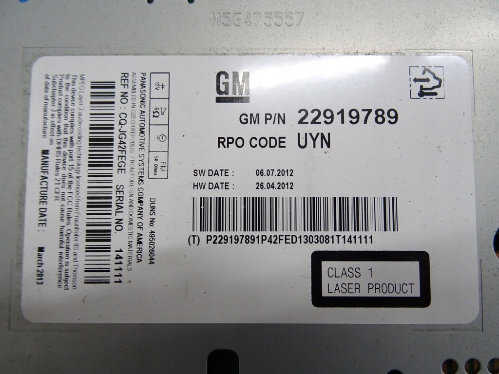 фото №3, Opel astra j радіо радіопрогравач