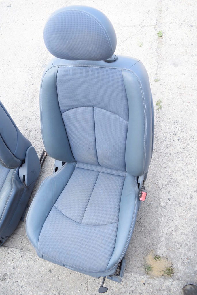 фото №6, Mercedes w211 обивка кожа сиденья сиденье eu niebieski комплект kombi