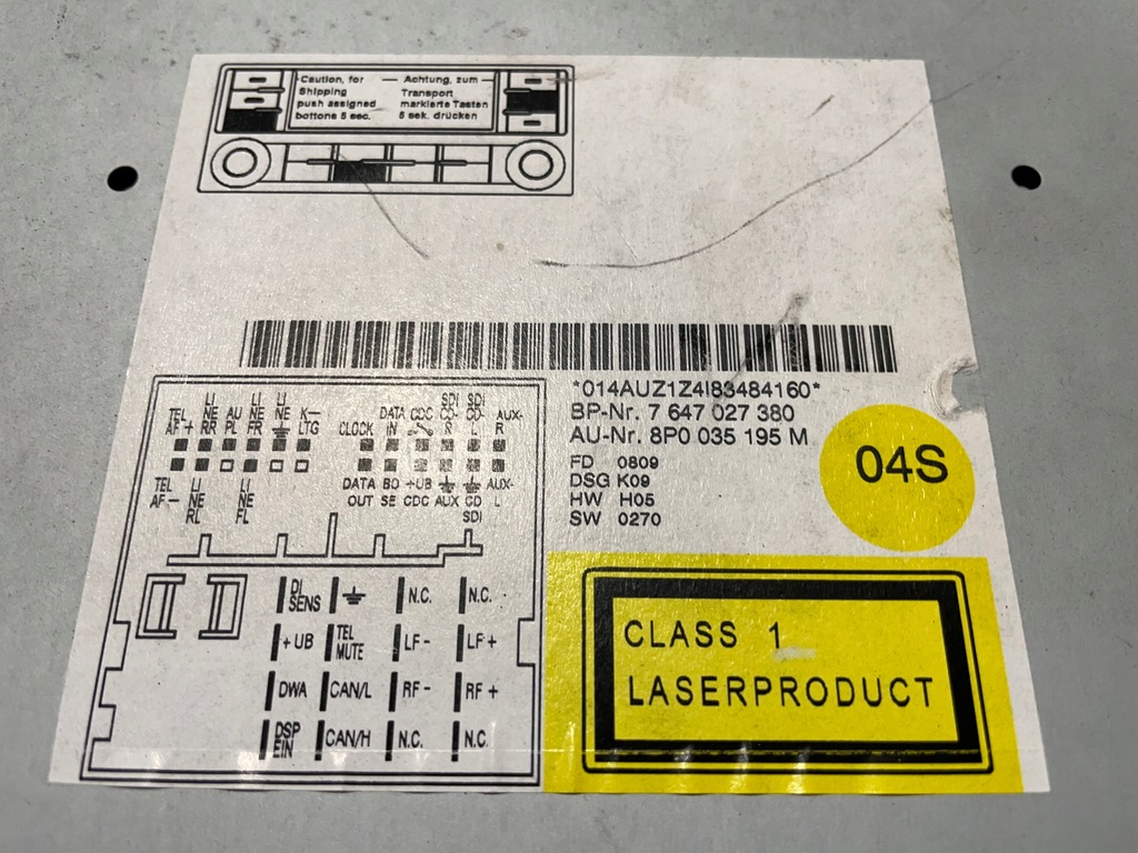 фото №3, Audi a3 8p lift радио cd symphony 8p0035195m