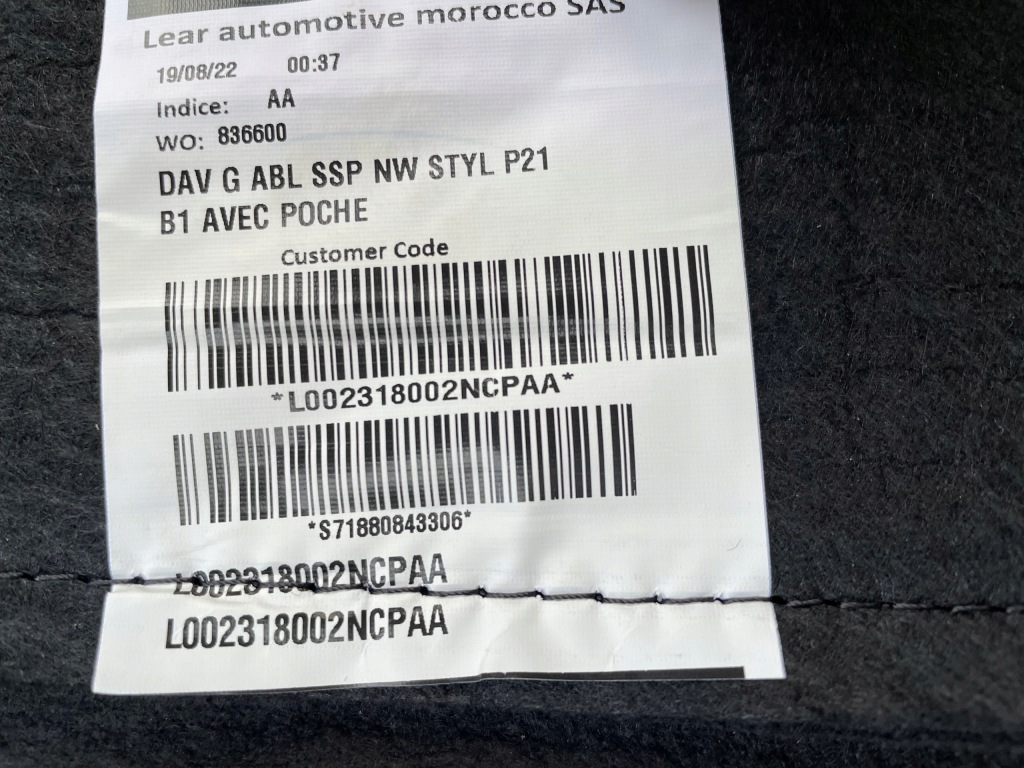 фото №5, Peugeot 208 ii обшивка сиденье lewego спинка 2022 rok