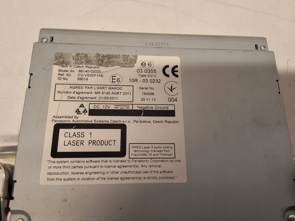 Toyota auris 2 радио радиопроигрыватель навигация 86140-02020 Доставка