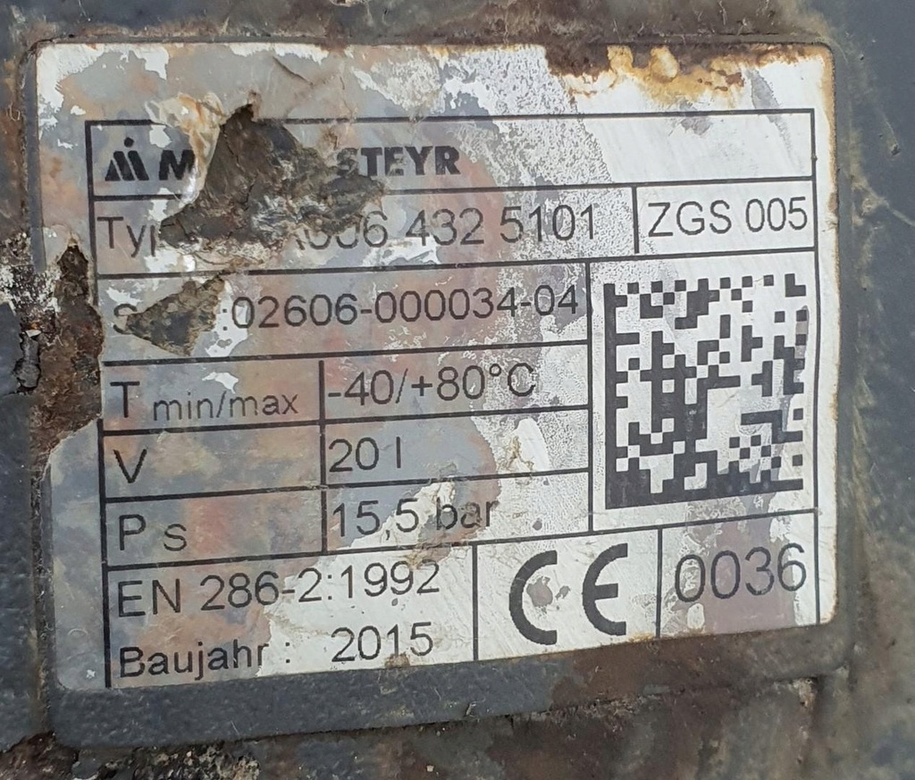 фото №6, Бак баллон воздуха mercedes actros mp4 a0064325101