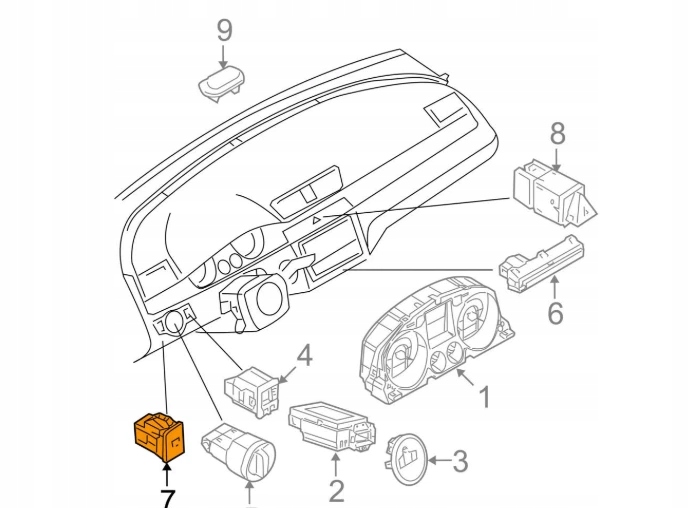 фото №9, Vw passat cc 357 ручной тормоз парковочный switch button 3c0927225creh