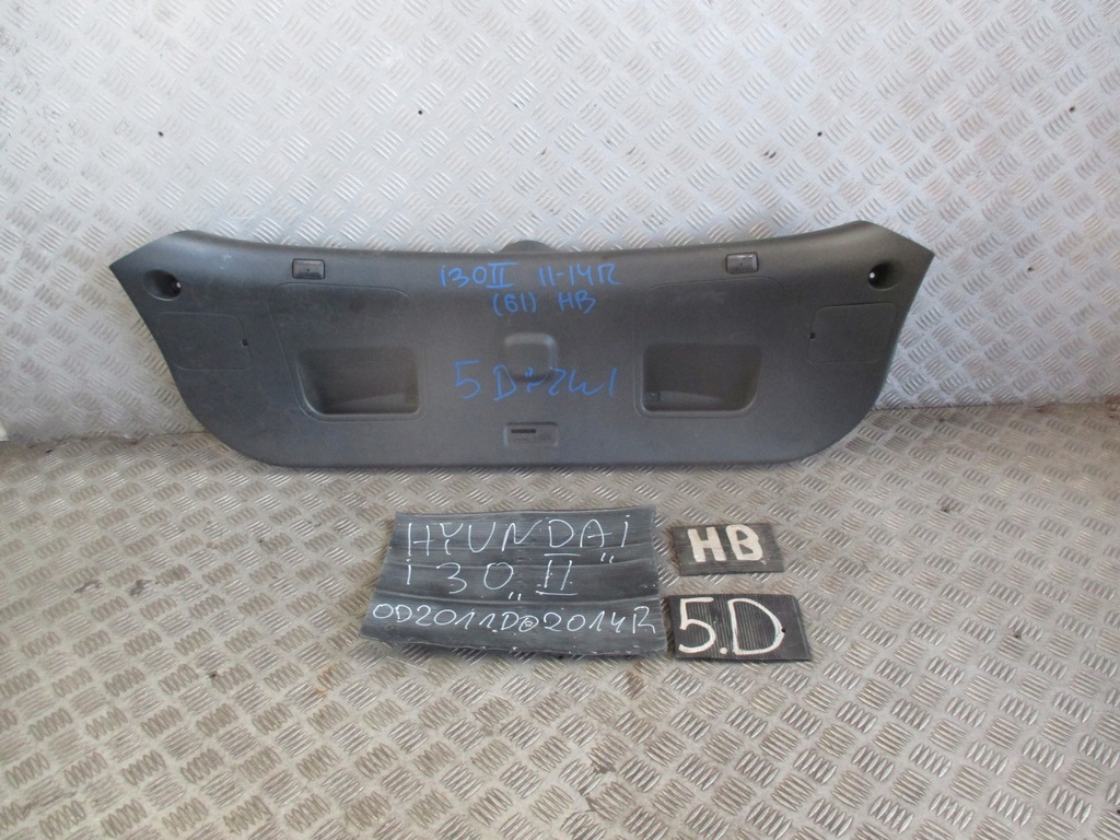 фото №5, Обшивка крышки задняя hyundai i30 11-14r
