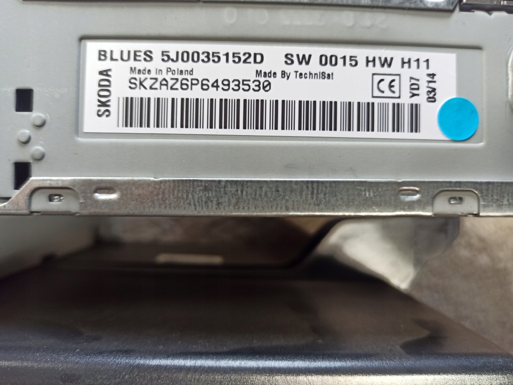 фото №4, Радио cd blues skoda fabia ii roomster 5j0035152d