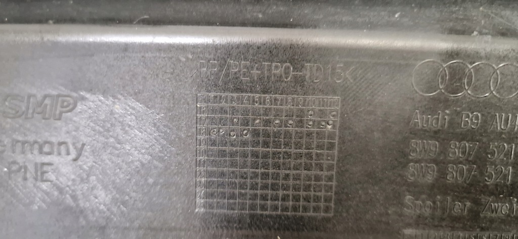 фото №10, Audi rs4 b9 спойлер бампера задняя задний 8w9807521a