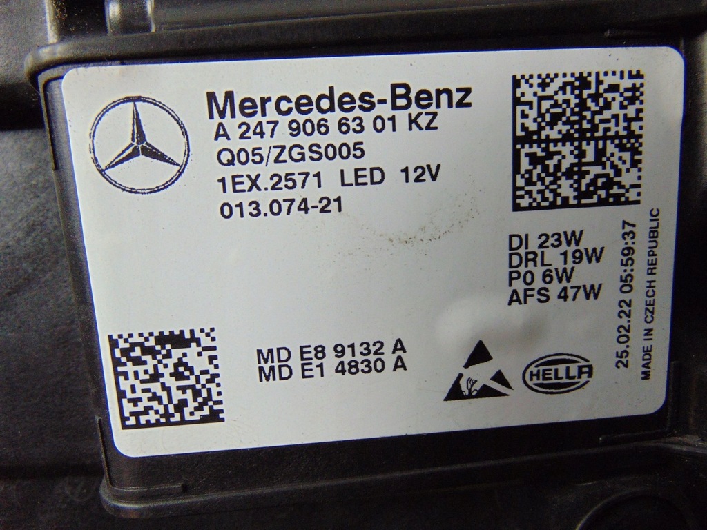 фото №16, Лампа левая перед mercedes w247 high performance a2479066301