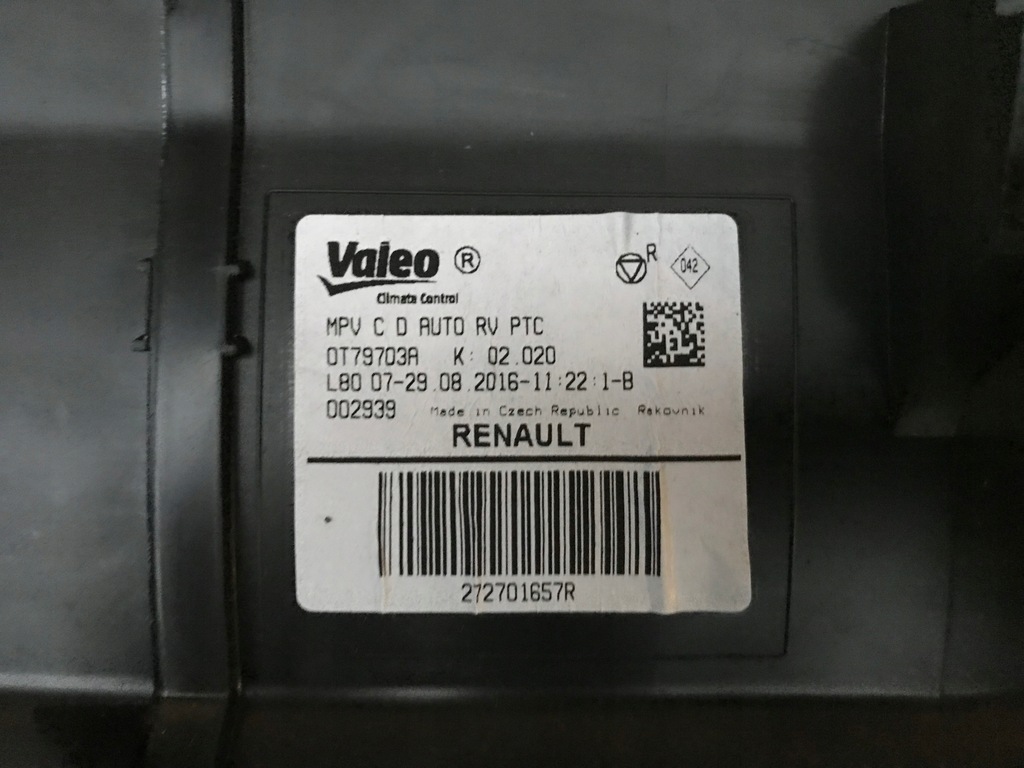 фото №4, Обігрівач renault scenic iv 4 272701657r europa