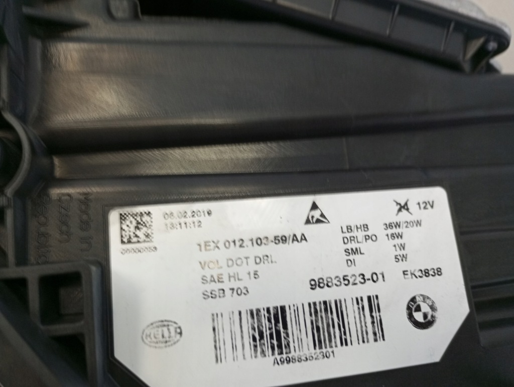 Фара адаптивний led shadown ліва bmw 3 f30 f31 рестайлінг  9883523 америка Київ