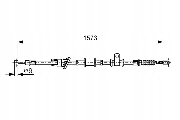 фото №1, Bosch трос тормоза ручного mitsubishi space star