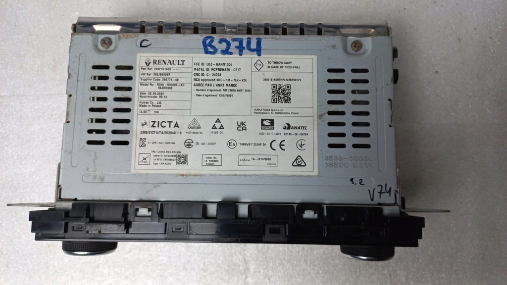 фото №5, Trafic vivaro talneto iv lift радио 280216140r