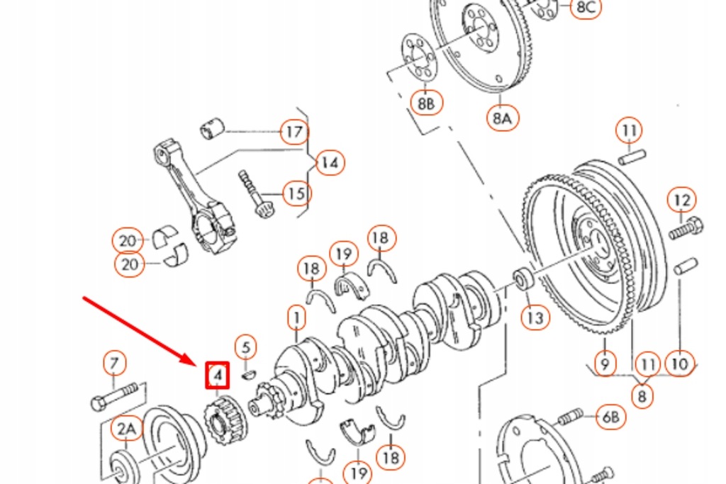 фото №8, Колесо зубчатое вала коленчатого vw 1,4-1,6