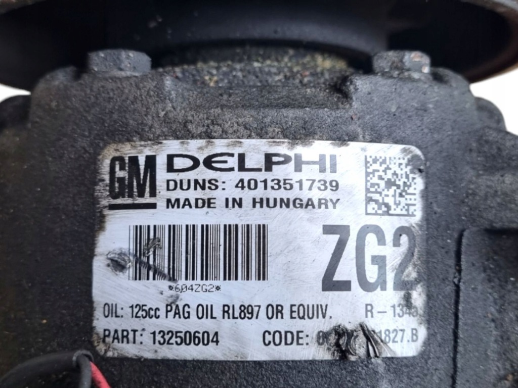 Компресор кондиціонера opel astra j 2010 13250604 Недорого