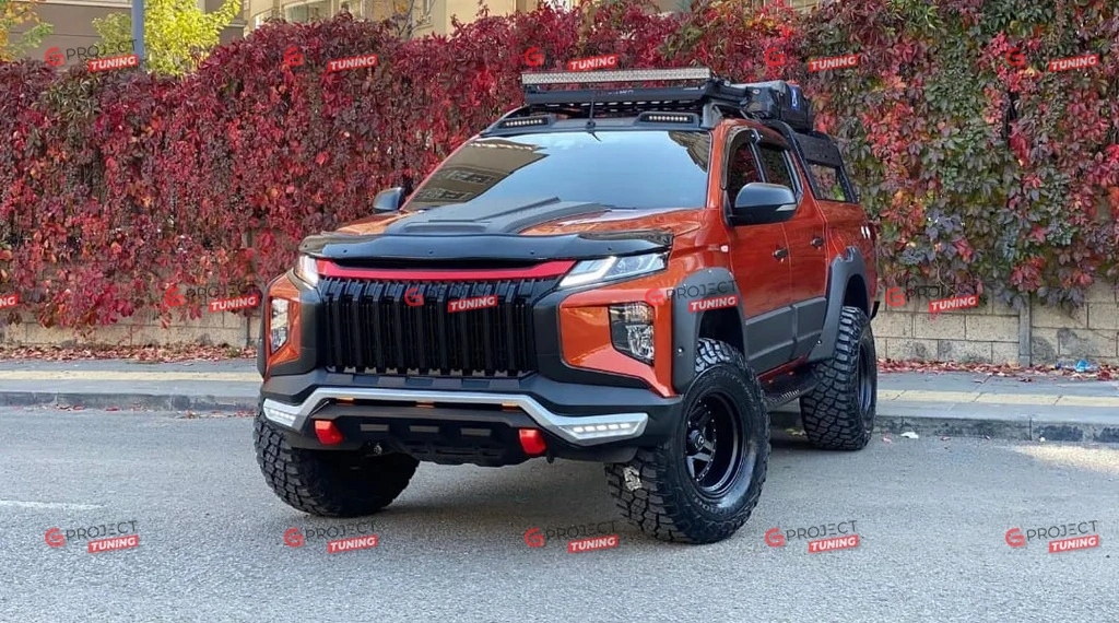 фото №12, Захист капот вітровик do mitsubishi l200 kj, kk, kl 2019- чорний mat