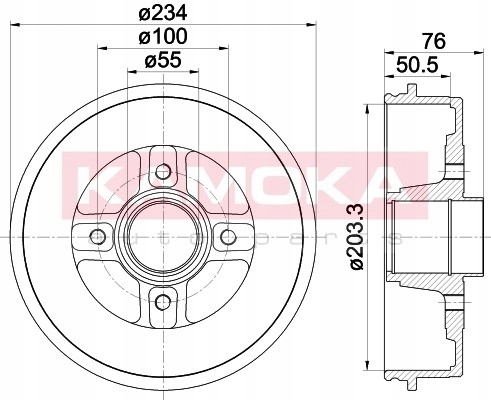 фото №1, Kamoka 104020 барабан тормозной