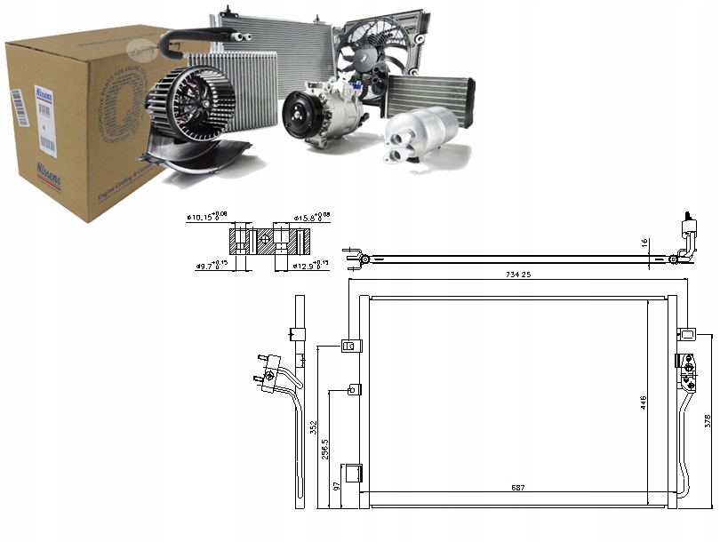 фото №14, Радіатор кондиціонера dodge journey 07-, freemont
