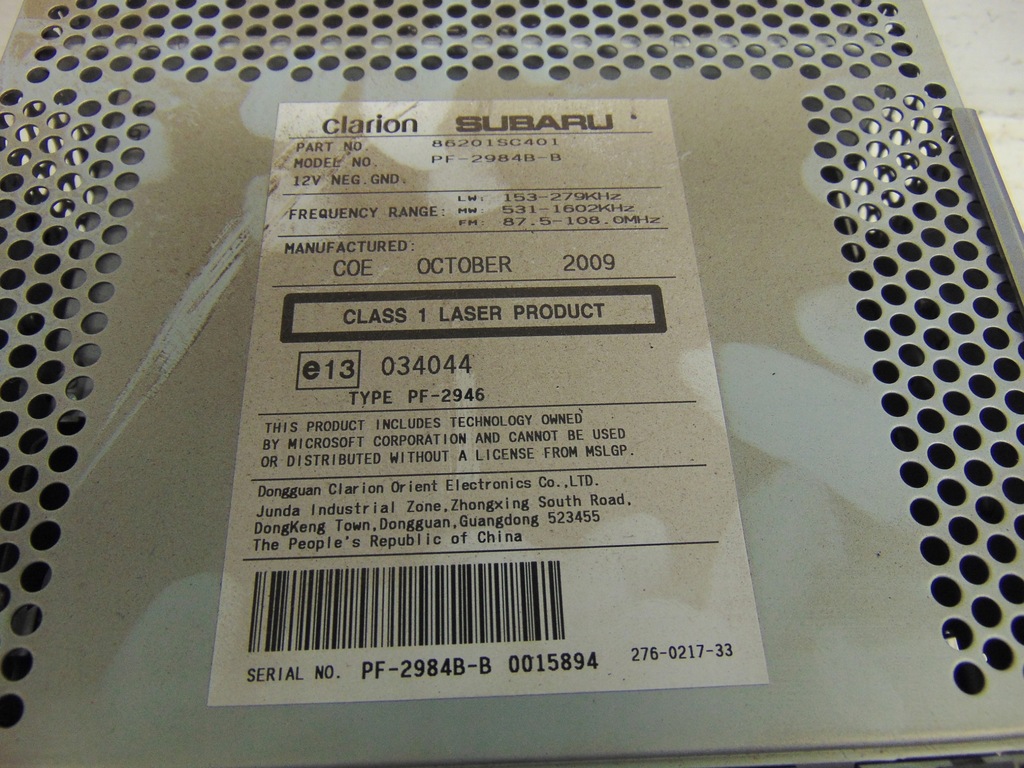 фото №11, Заводской радио cd subaru forester sh 3 iii 2008r- europa