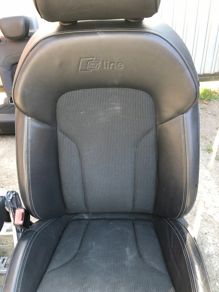 фото №11, Q3 8u 2010-2018r s-line сиденья кожа+ материал speed обшивки дверь комплект